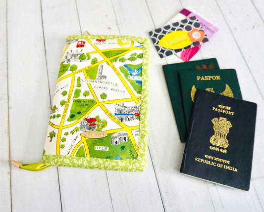 London Theme Passport Wallet