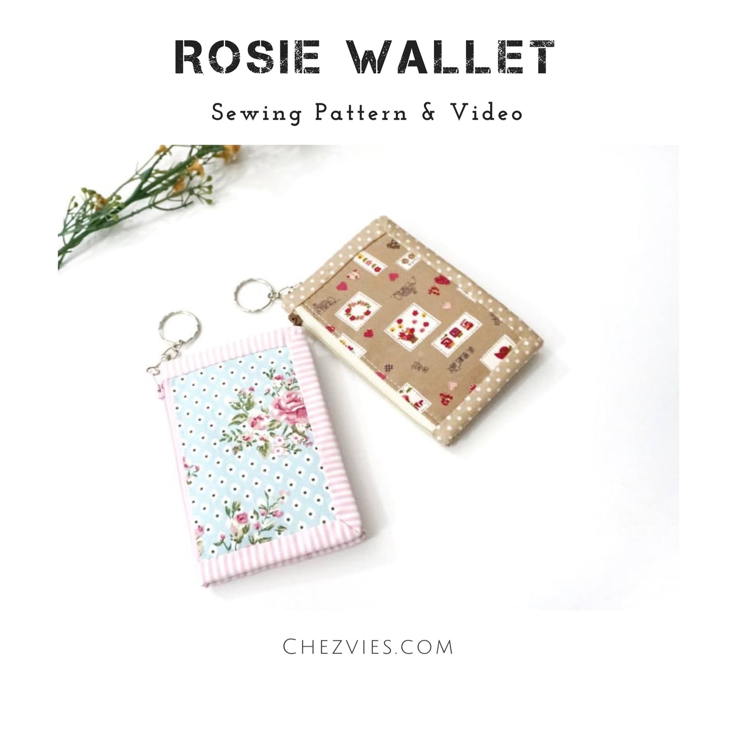 Rosie Wallet Pdf Sewing Pattern + Video